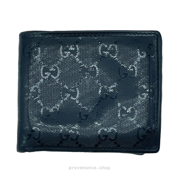 🔴 Gucci GG Supreme Bifold Wallet - Black - Picture 1 of 9